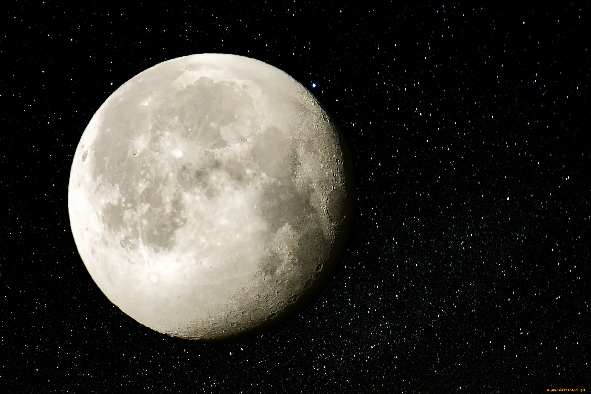 moon and milky way, , , 